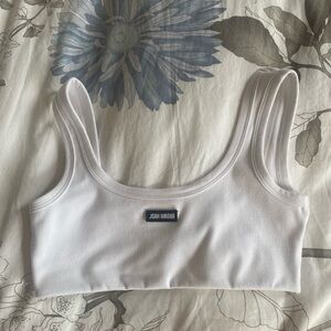 White joah brown Tank bra